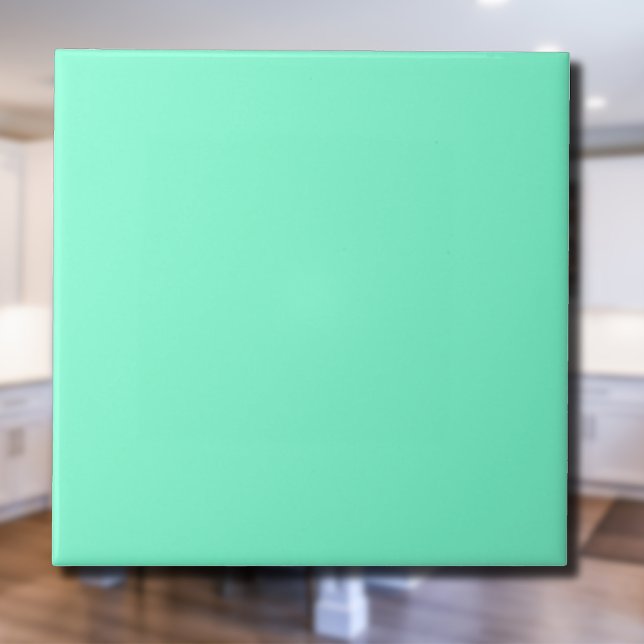 Pastel Aqua Solid Färg | Klassisk | ELEGANT Kakelplatta (Skapare uppladdad)