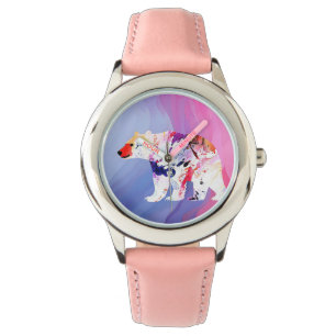 Pastel Arctic Explorer i vattenfärg Armbandsur