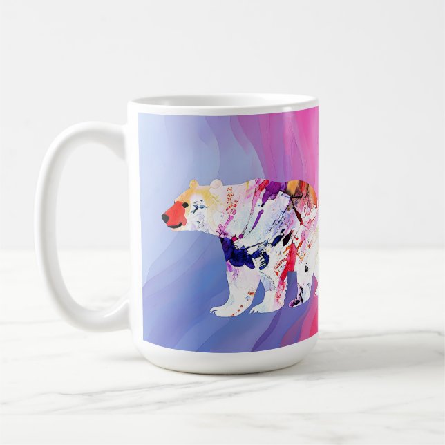 Pastel Arctic Explorer i vattenfärg Kaffemugg (Vänster)