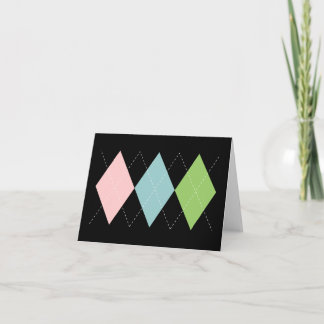 Pastel Argyle Card Kort