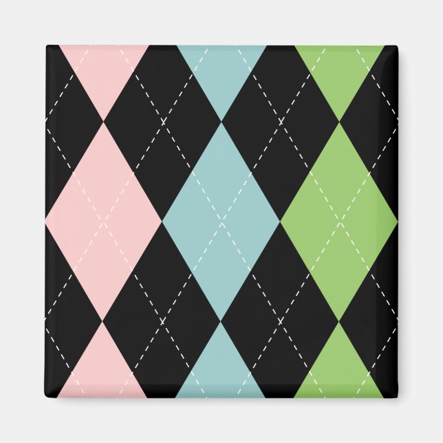 Pastel Argyle Magnet (Framsidan)