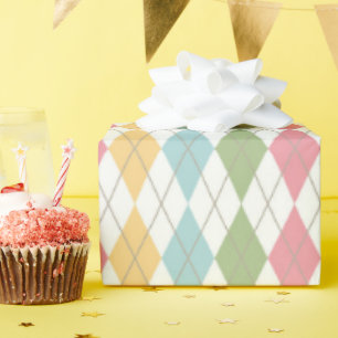 Pastel Argyle Presentpapper