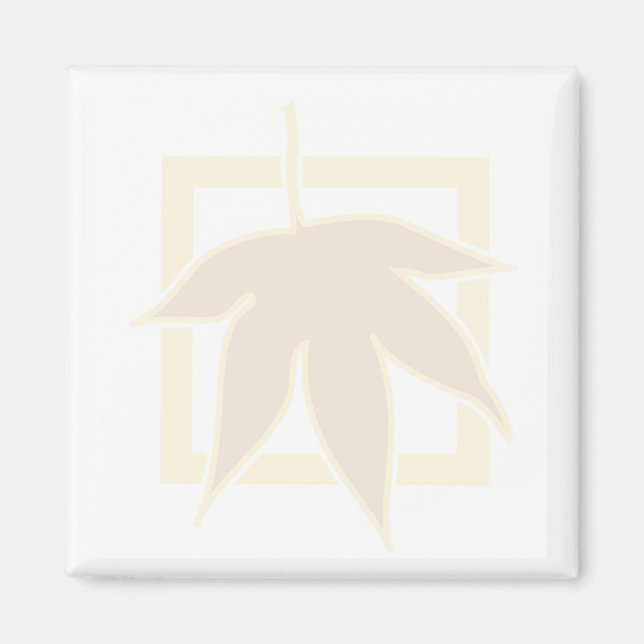 Pastel Autumn Maple Löv Magnet (Framsidan)