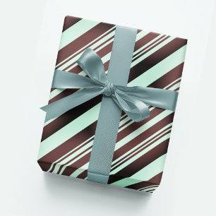 Pastel Baby blue Espresso Brown Rand Modern Boho Presentpapper