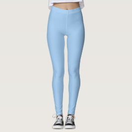 Pastel Baby blue Solid Färg Leggings