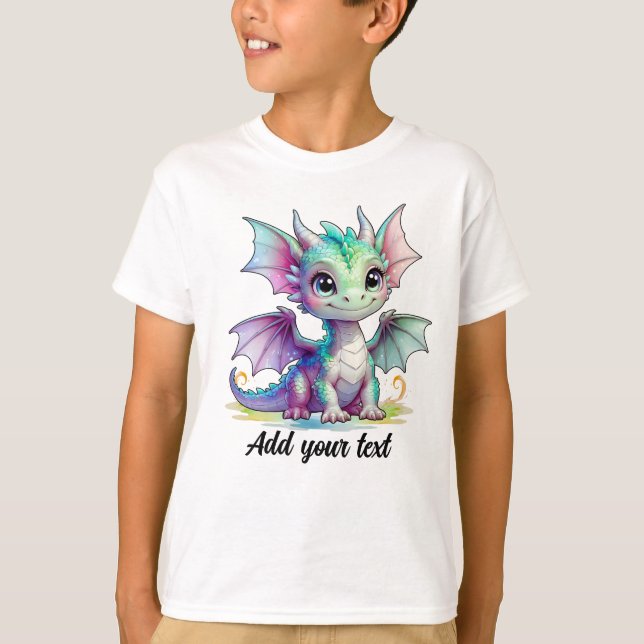 Pastel Baby Dragon T-Shirt (Framsida)