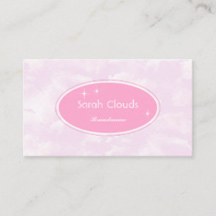 Pastel Baby Rosa Himmel Clouds Snyggt Stars Visitkort