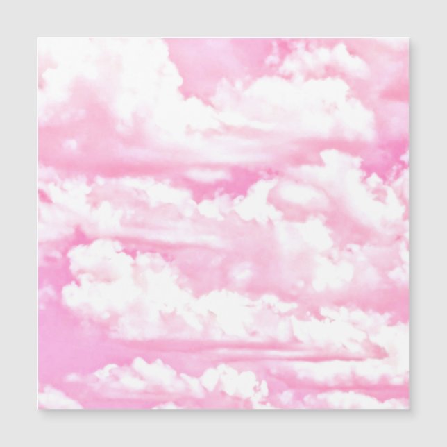 Pastel Baby Rosa Lycklig Clouds Decor (Framsida)