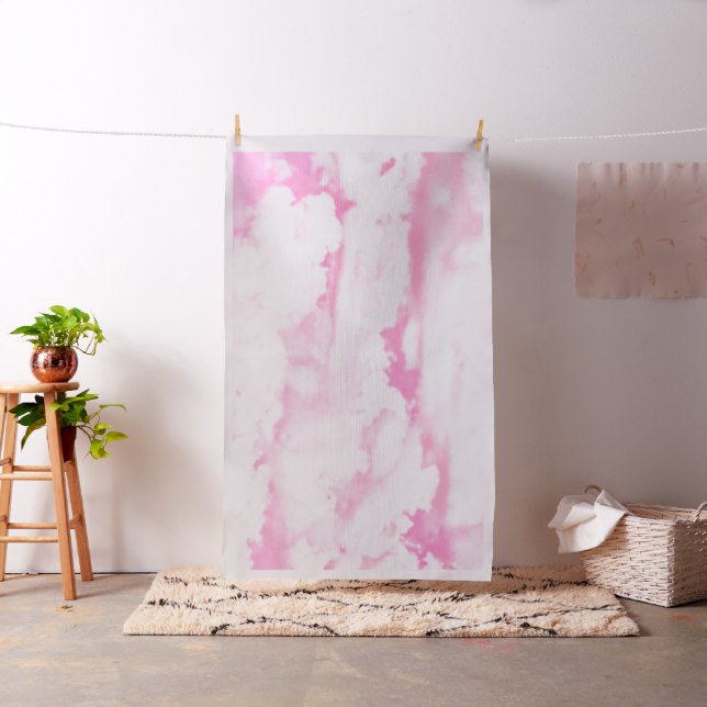 Pastel Baby Rosa Lycklig Clouds Decor Tyg (In Situ)