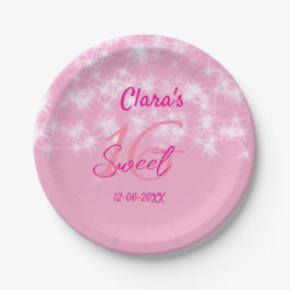 Pastel baby rosa söt 16 födelsedag lägg till namn 