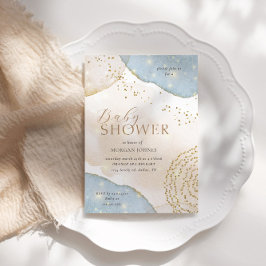 Pastel Baby Shower för Magic Glitter Abstrakt Inbjudningar