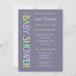 Pastel Baby Shower Gender Neutral-inbjudan Inbjudningar