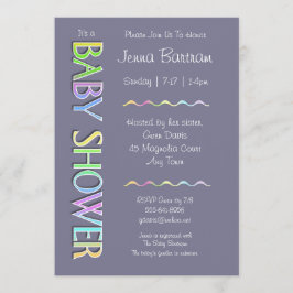 Pastel Baby Shower Gender Neutral-inbjudan Inbjudningar