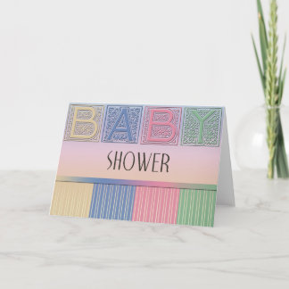 Pastel Baby Shower Inbjudan