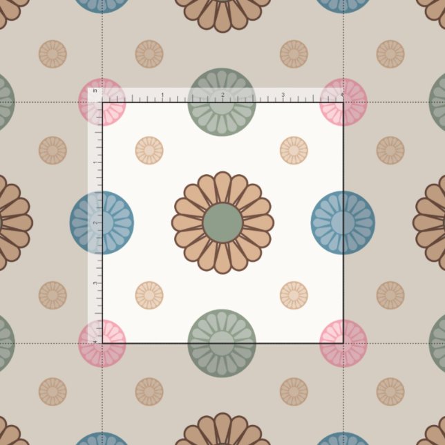 Pastel Babyloniskt inspirerat Blommönster Tyg (Skapare uppladdad)