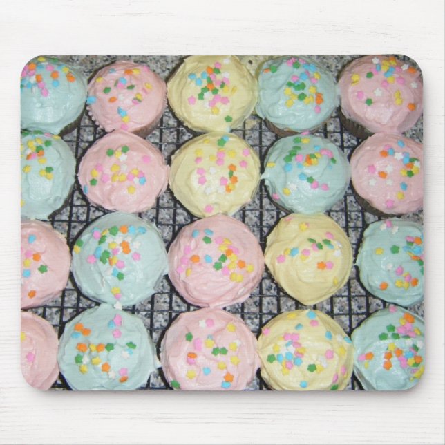 Pastel Baking Cake Foodie Muffinss Mouse Pad Musmatta (Framsidan)