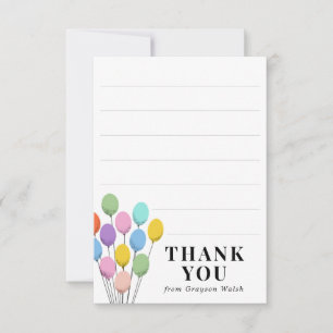 Pastel Balloons Birthday Tackkort Tack Kort