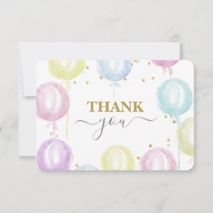Pastel Balloons Genusneutrala tackkort Tack Kort