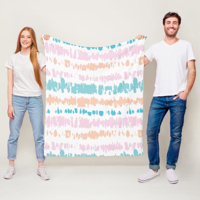 Pastel Batik Mönster Fleecefilt (På plats)