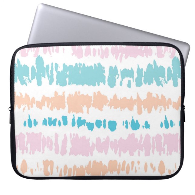 Pastel Batik Mönster Laptop Fodral (Framsidan)