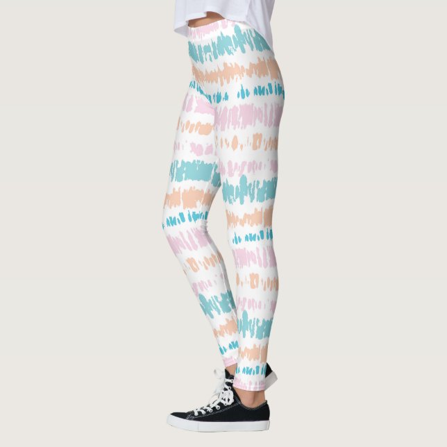 Pastel Batik Mönster Leggings (Vänster)