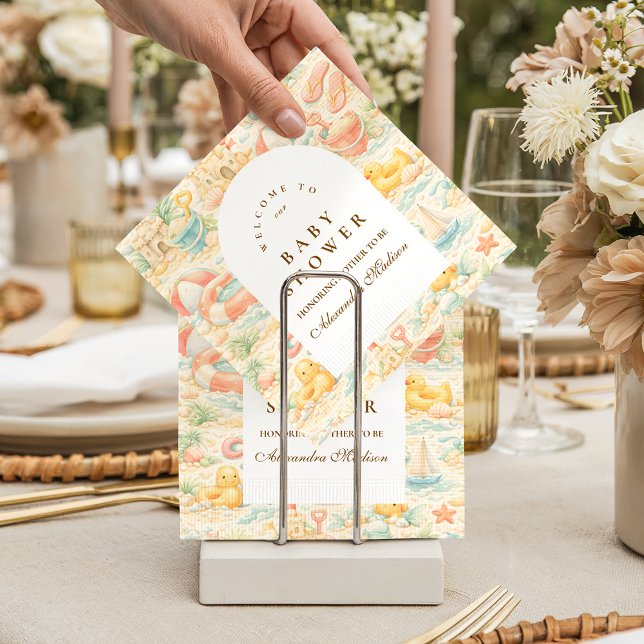 Pastel Beach Animals s Baby Shower Pappersservett (Skapare uppladdad)