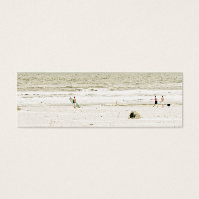 Pastel Beach Scene Litet Visitkort (Framsidan)