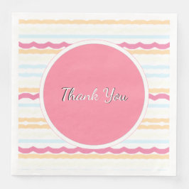 Pastel Beach Wedding Rand Pappersservett