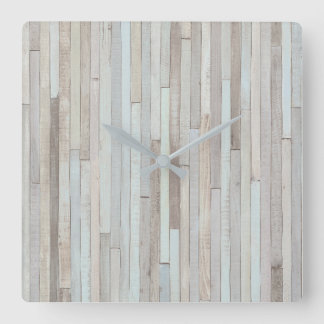 PASTEL BEACH WOOD CLOCK FYRKANTIG KLOCKA