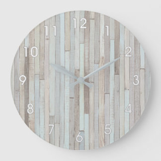 PASTEL BEACH WOOD CLOCK STOR KLOCKA