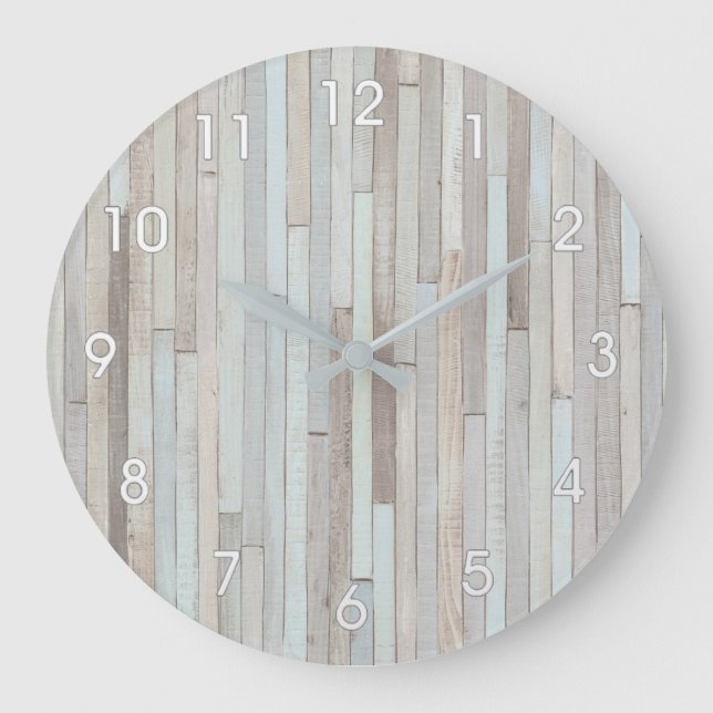 PASTEL BEACH WOOD CLOCK STOR KLOCKA (Framsida)