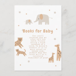 Pastel Beige Cute Illustrative Baby Shower Tilläggskort