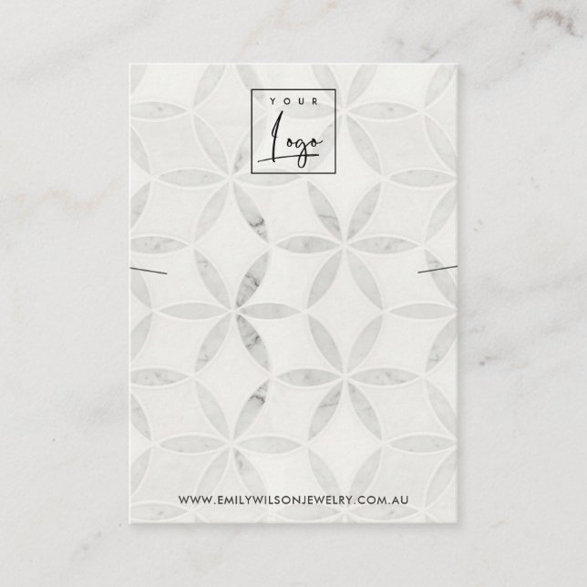 PASTEL BENVIT BLOMMIGT NECKLACE BRACELET VISNING VISITKORT (Framsida)