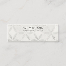 PASTEL BENVIT BLOMMIGT STUD EARRING VISNING CARD MINI VISITKORT