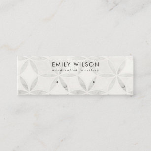 PASTEL BENVIT BLOMMIGT STUD EARRING VISNING CARD MINI VISITKORT
