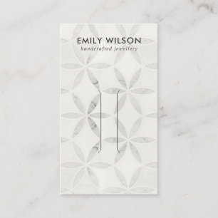PASTEL BENVIT BLOMMIGT STUD EARRING VISNING CARD VISITKORT