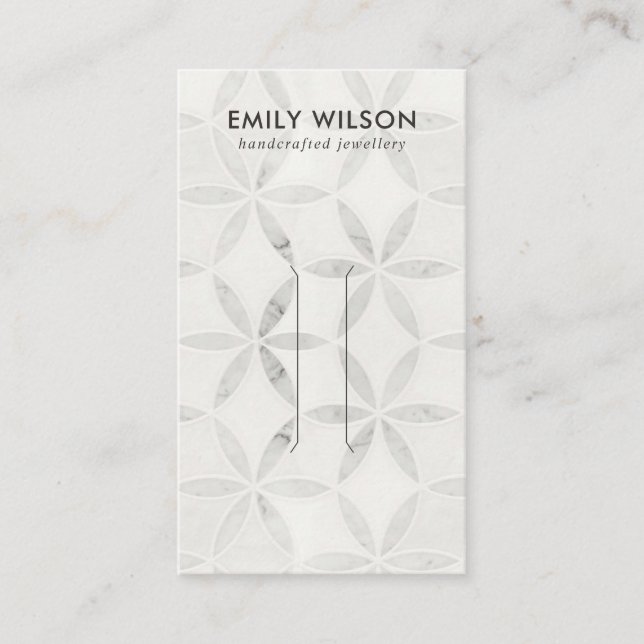 PASTEL BENVIT BLOMMIGT STUD EARRING VISNING CARD VISITKORT (Framsida)