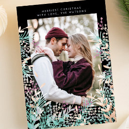 Pastel Berries Helgdag Photo Card Julkort