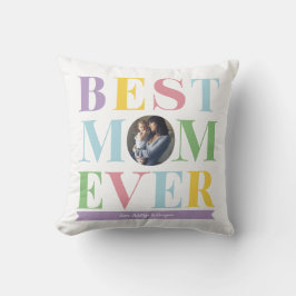 Pastel Best Mamma någonsin Photo Gift Kudde