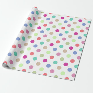 Pastel Big Dot Polka Dot Wrapping Papper Presentpapper