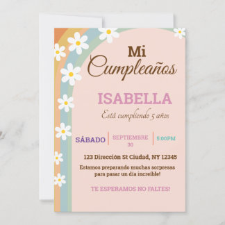 Pastel Birthday Deisy Flower-inbjudan Inbjudningar