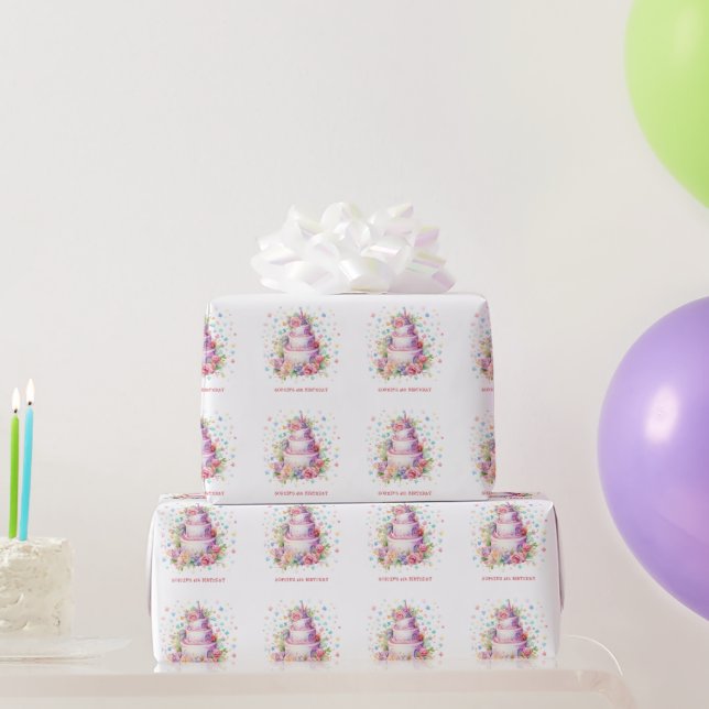 Pastel Birthday tårdag Presentpapper (Festgåvor)
