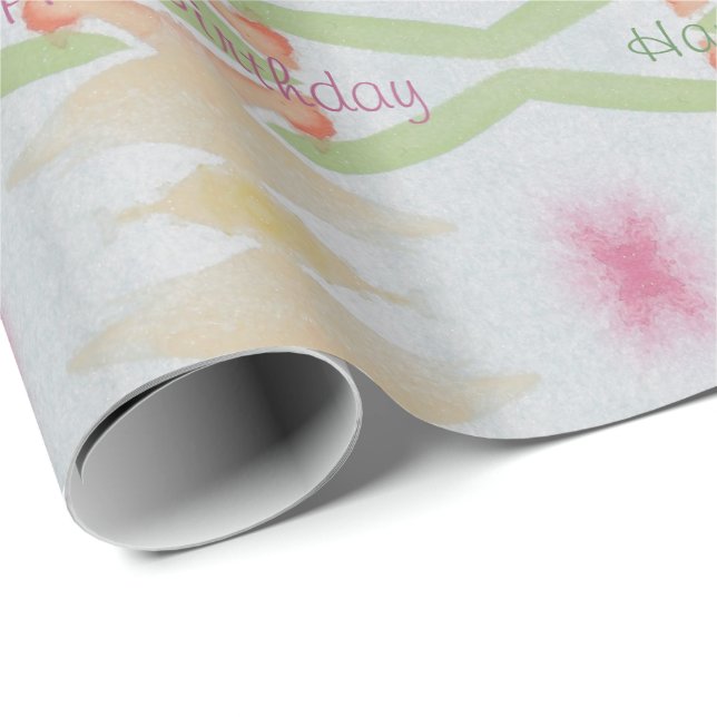 Pastel Birthday Wrapping Papper Presentpapper (Rullad Hörn)