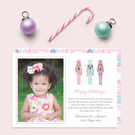 Pastel Black Nutcracker Retro God jul Julkort