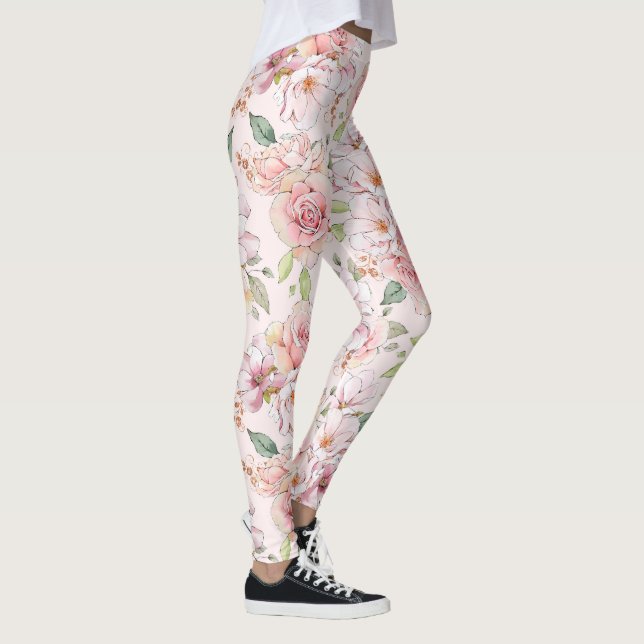 Pastel bläck ro mönster leggings (Höger)