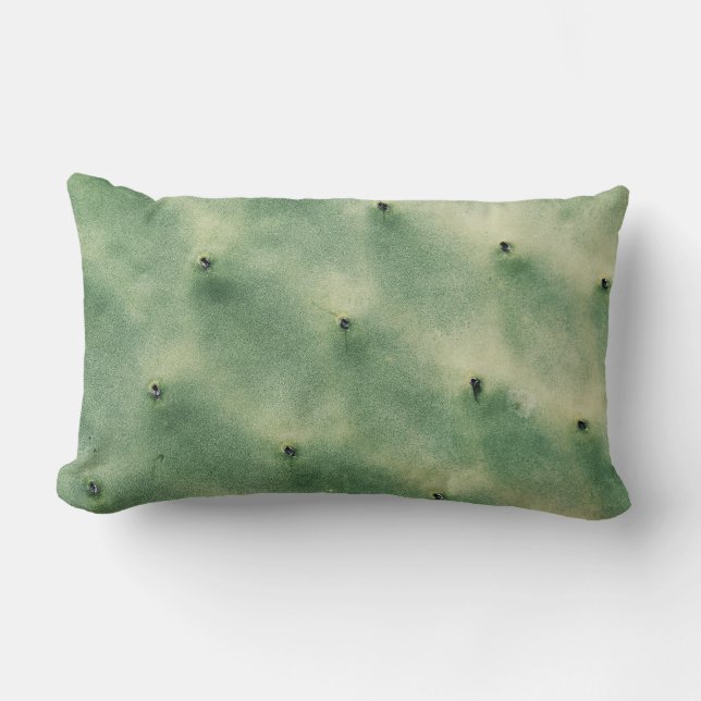 Pastel Blek Grönt Cactus Succulent Cushion Pillow Lumbarkudde (Framsida)