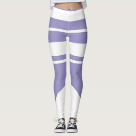Pastel Blek Lavender Lila Abstrakt Art Linjer Leggings