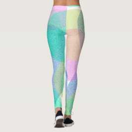 Pastel Blek Turcos Abstrakt Art Clouds Leggings