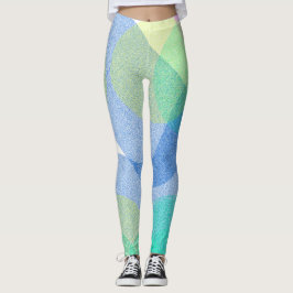 Pastel Blek Turcos Abstrakt Art Clouds Leggings