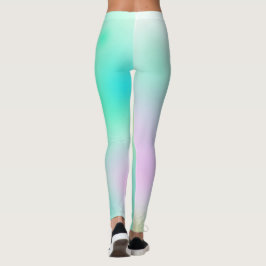 Pastel Blek Turcos Rosa Abstrakt Art Leggings